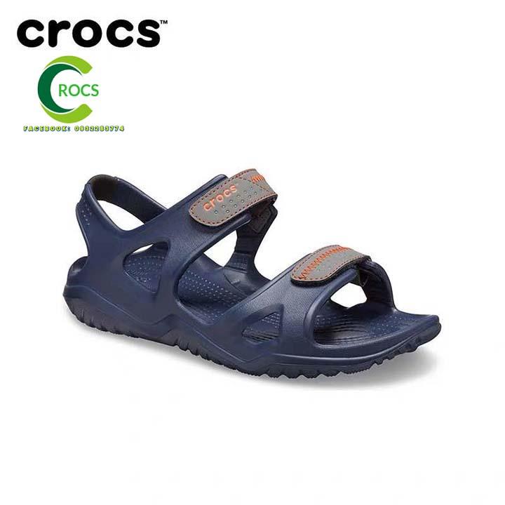 Giày sandal nhựa chống hôi chân -Croslite-Swiftwater-river cho nam màu navy