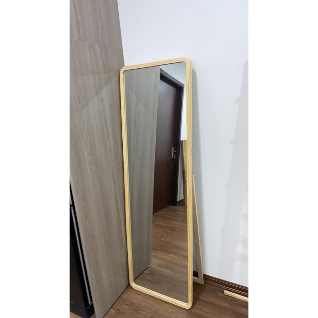 Gương bo góc soi toàn thân khung gỗ kích thước 50x160