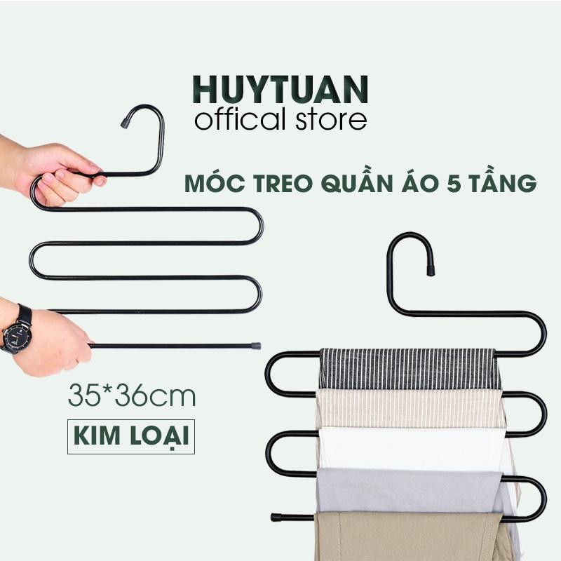 Móc treo quần áo 5 tầng kim loại - Móc quần áo siêu bền chịu lực 5kg