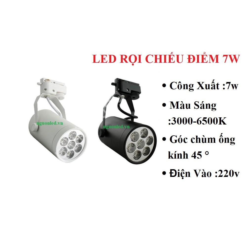 ĐÈN LED RỌI THANH RAY, LED CHIẾU ĐIỂM 7W (NÊN MUA) LOẠI TỐT, GIÁ RẺ, CHẤT LƯỢNG DÙNG CHIẾU SHOP, TIÊU ĐIỂM