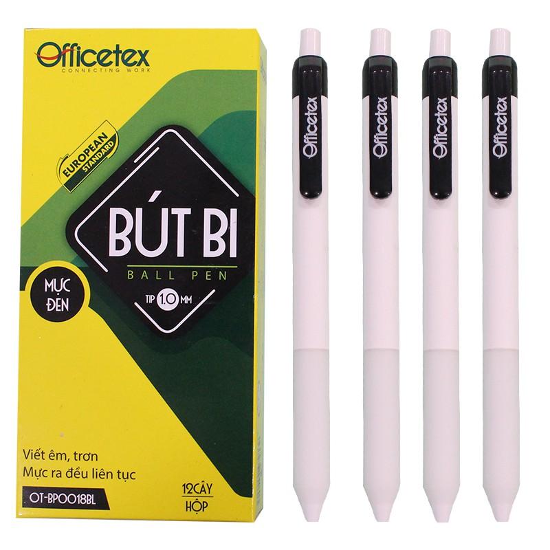 Bút bi Officetex mực đen OT-BP0018BL (6 cây)