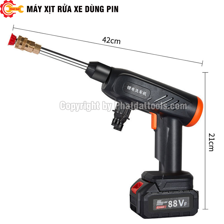 Máy rửa xe chạy pin