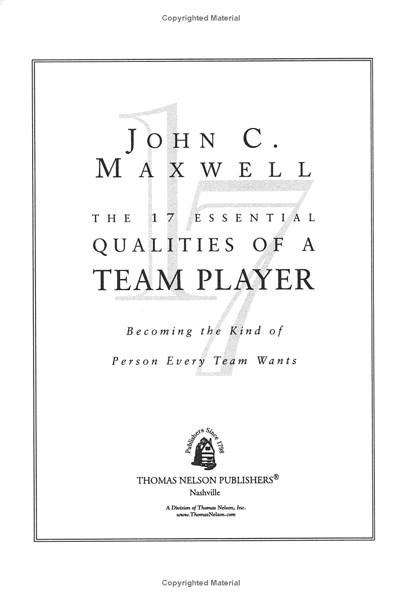 The 17 Essential Qualities Of Team Player (Ie)*