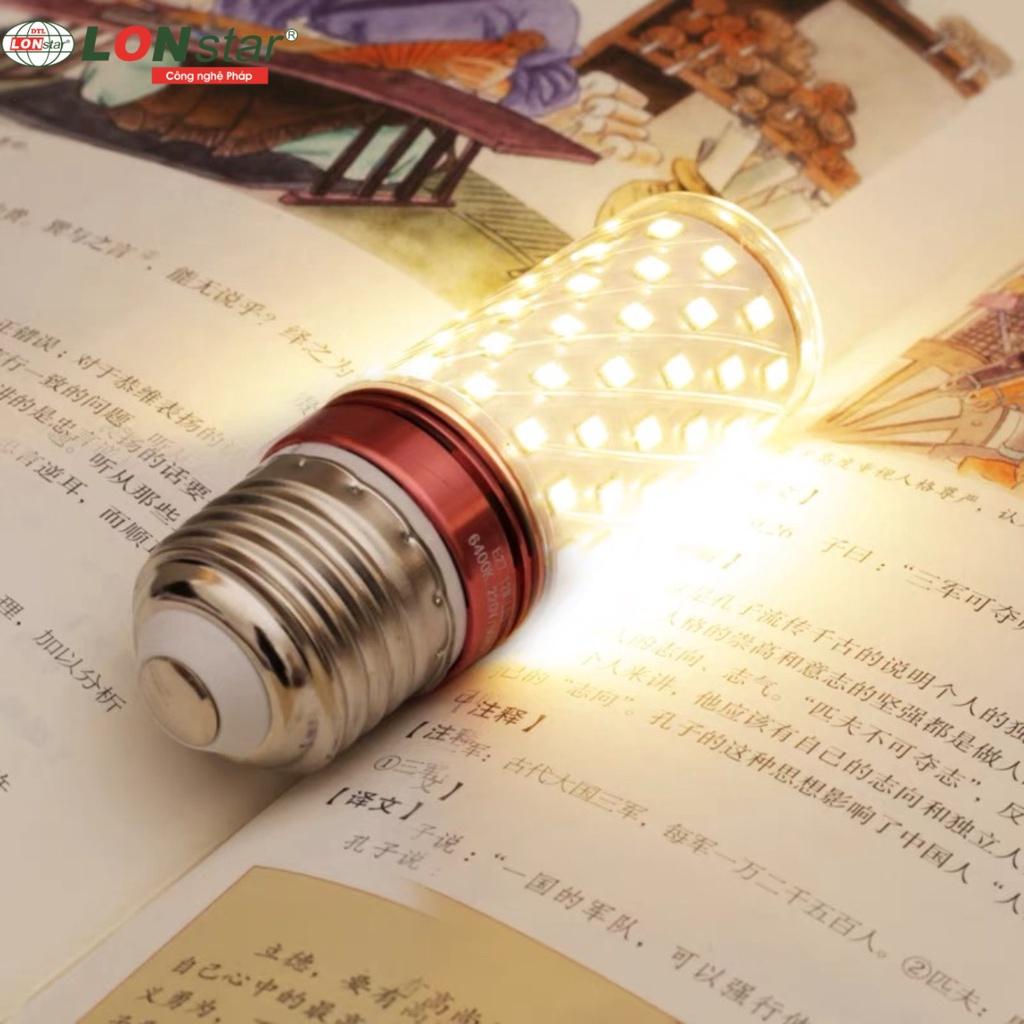 Bóng Đèn LED Bắp Đui E14,E27 3 Chế Độ Ánh Sáng Công Suất 12w Chuyên Lắp Đèn Chùm , Đèn Tường , Đèn Thả