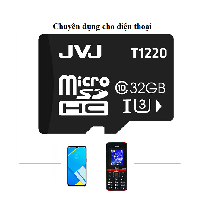 Thẻ nhớ microSDHC JVJ 32G C10 - Thẻ nhớ tốc độ cao