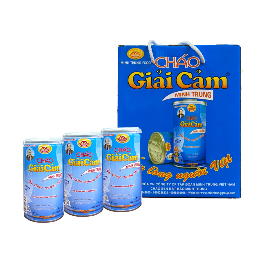 Cháo ăn liền giải cảm Minh Trung combo 3 lon - CHAOGIAICAM 3