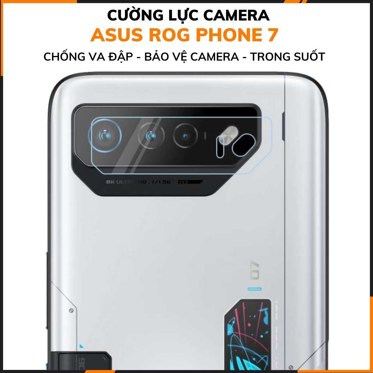 Cường lực camera rog phone 7 trong suốt bảo vệ cụm camera phụ kiện huỳnh tân store