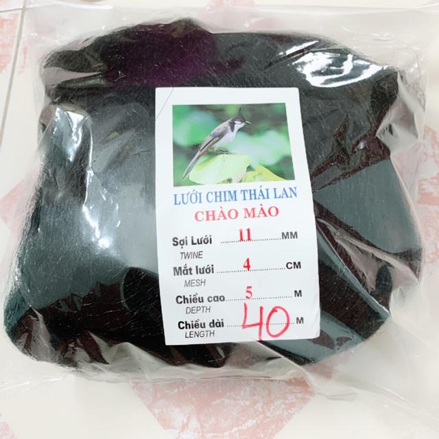 Lưới bẫy chim 4cm cao 5m dài 40m hàng gia công lưới siêu nhậy y hình