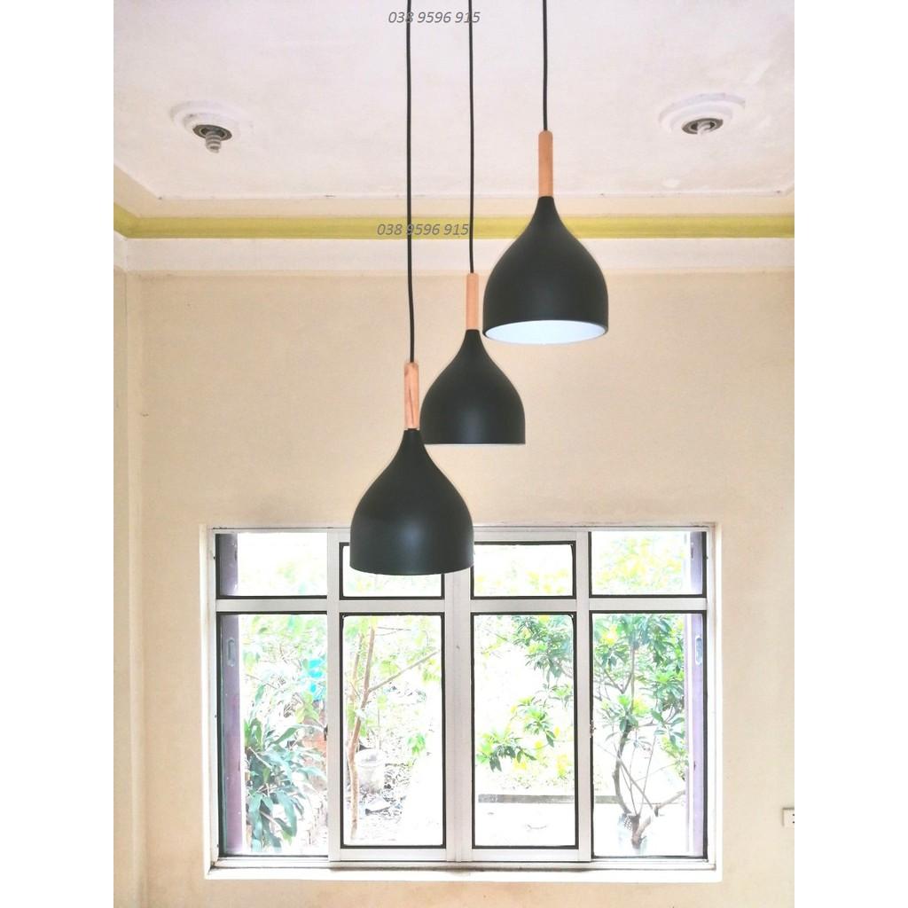 ĐÈN TREO ÁP TRẦN BÀN ĂN CHUÔI GỖ
