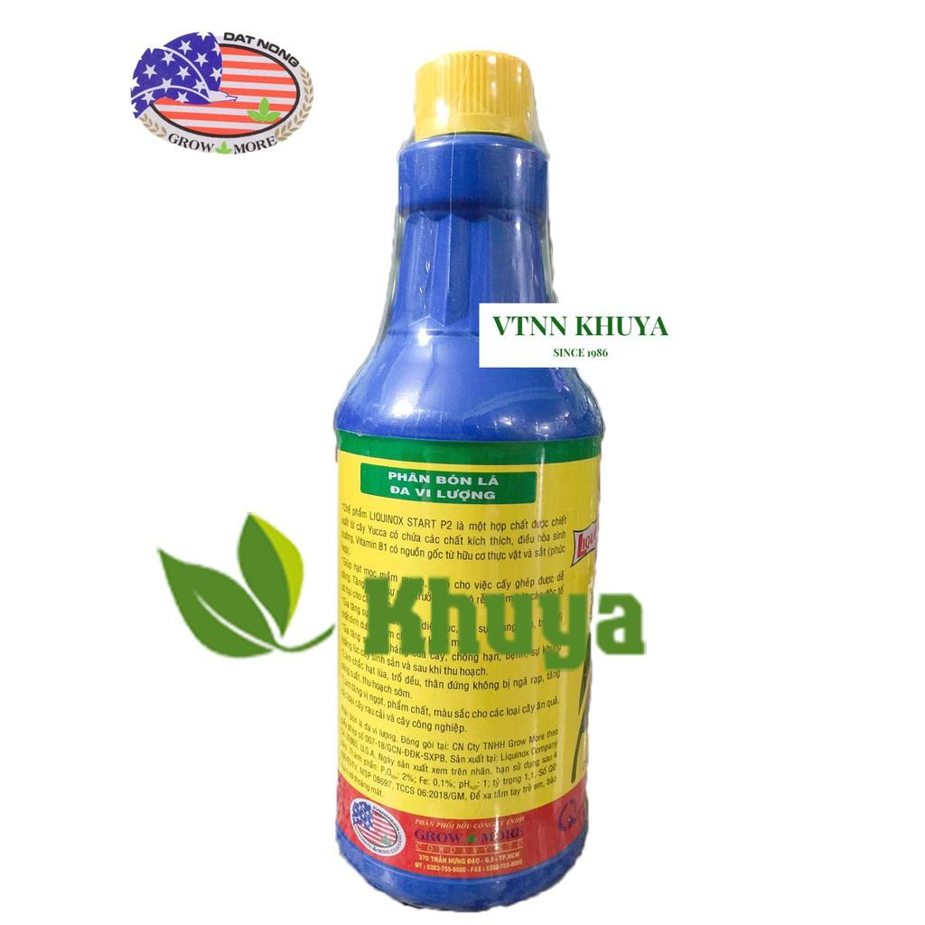 Phân bón lá đa vi lượng Growmore Vitamin B1 Liquinox Start P2 chai 1 lít
