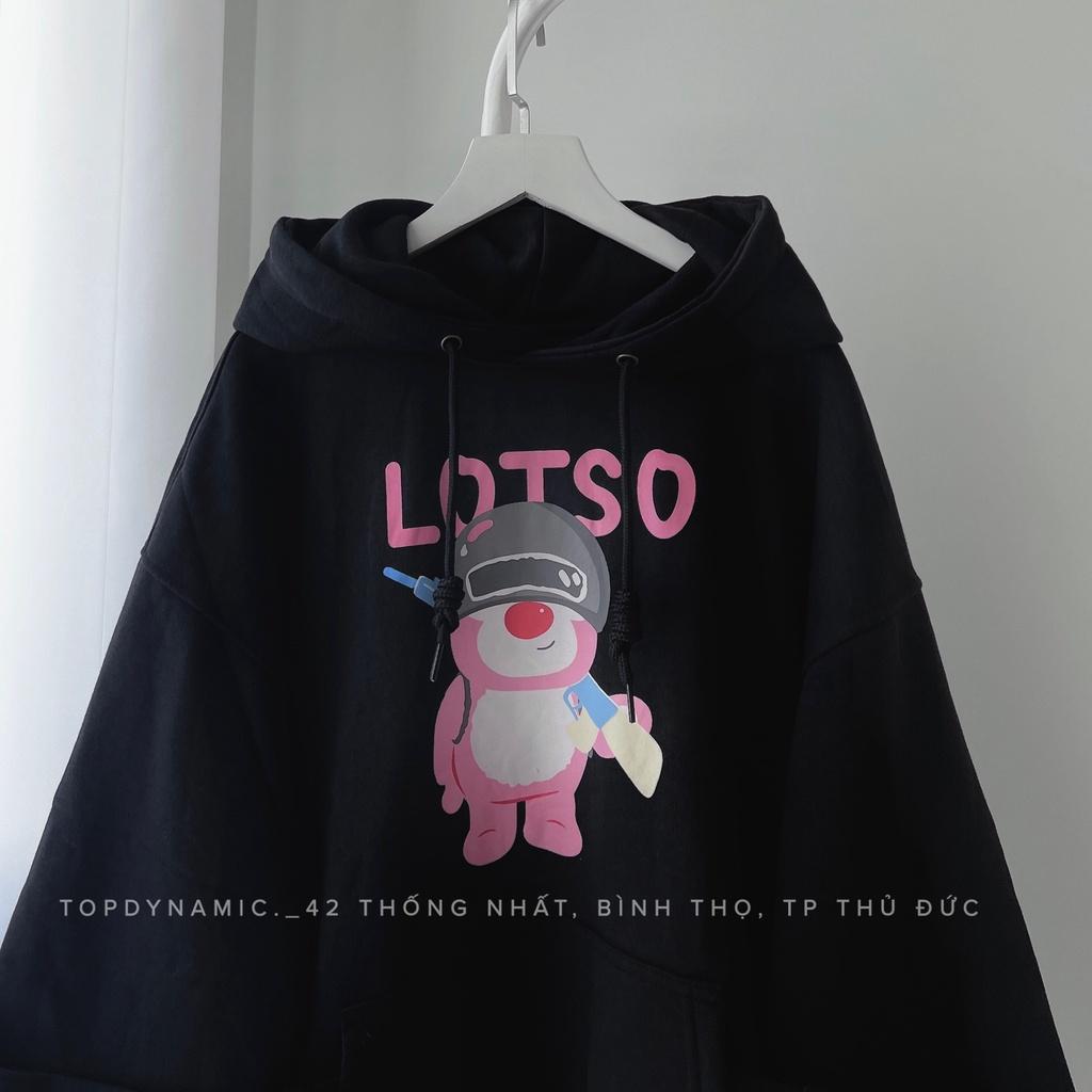 Áo Hoodie nỉ "GẤU ĐỘI MŨ" / form rộng unisex