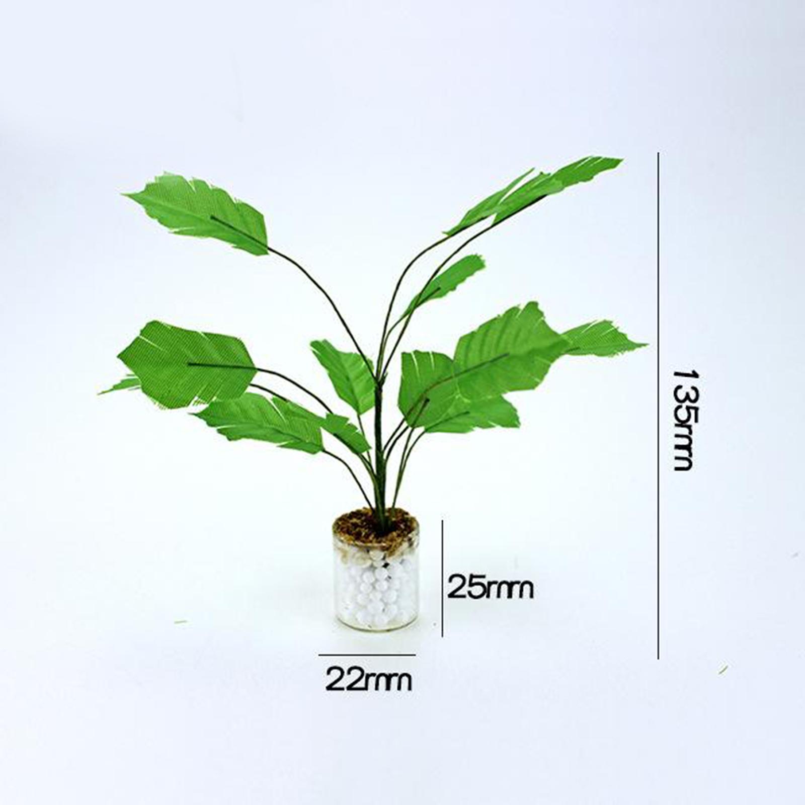 1:12 Scale Dollhouse Miniatures Potted Plants Banana Tree Ornament
