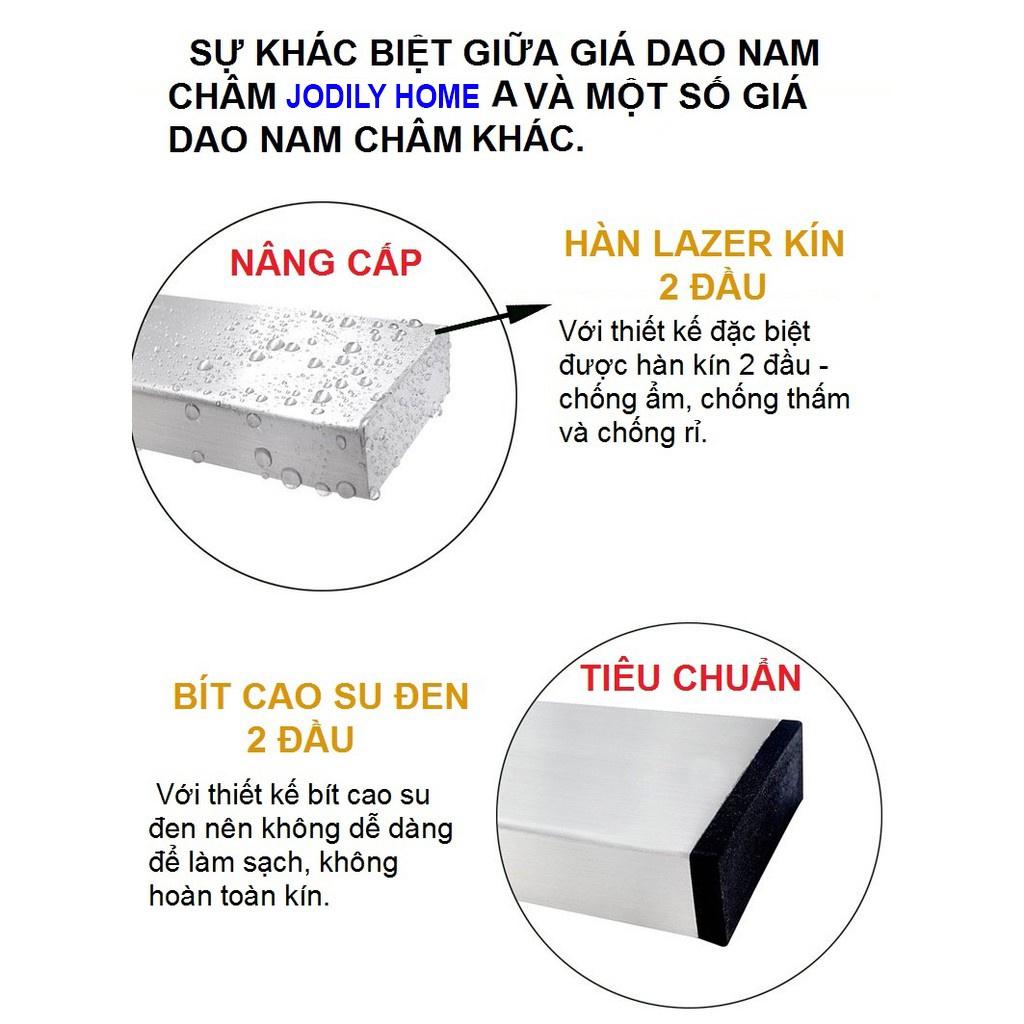 Giá Cài dao, kéo nam châm vĩnh cửu inox 304 Jodily cao cấp dán tường