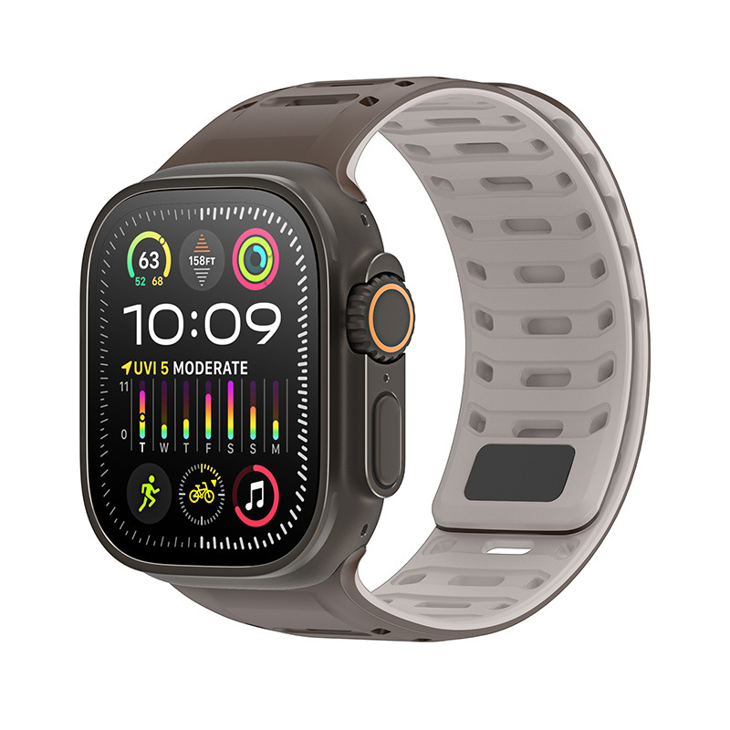 Dây Đeo Cho Apple Watch Ultra, Apple Watch Series, Dux Ducis CS Series Magnetic Silicone, Nam Châm Từ Tính, Chạy Bộ. Bơi_ Hàng chính hãng