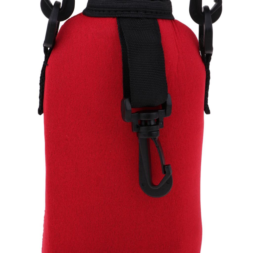 2pcs Water Bottle Holder 750ml Insulated Water Bottle Carrier/Bag/Pouch/Case/Cover/Sleeve with Shoulder Strap Zipper Buckle