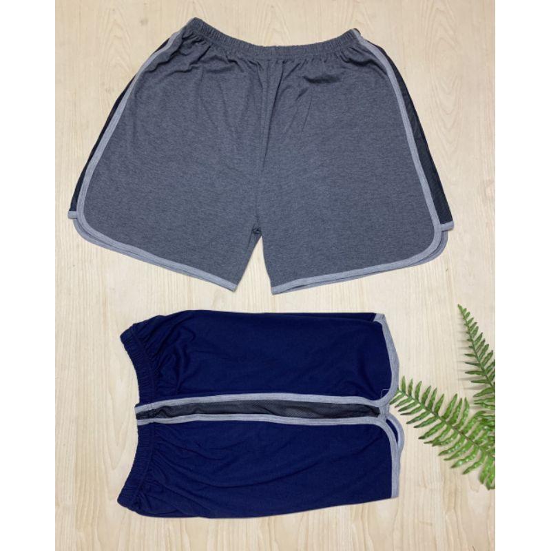 Quần đùi nam phối lưới chất cotton nhẹ nhàng