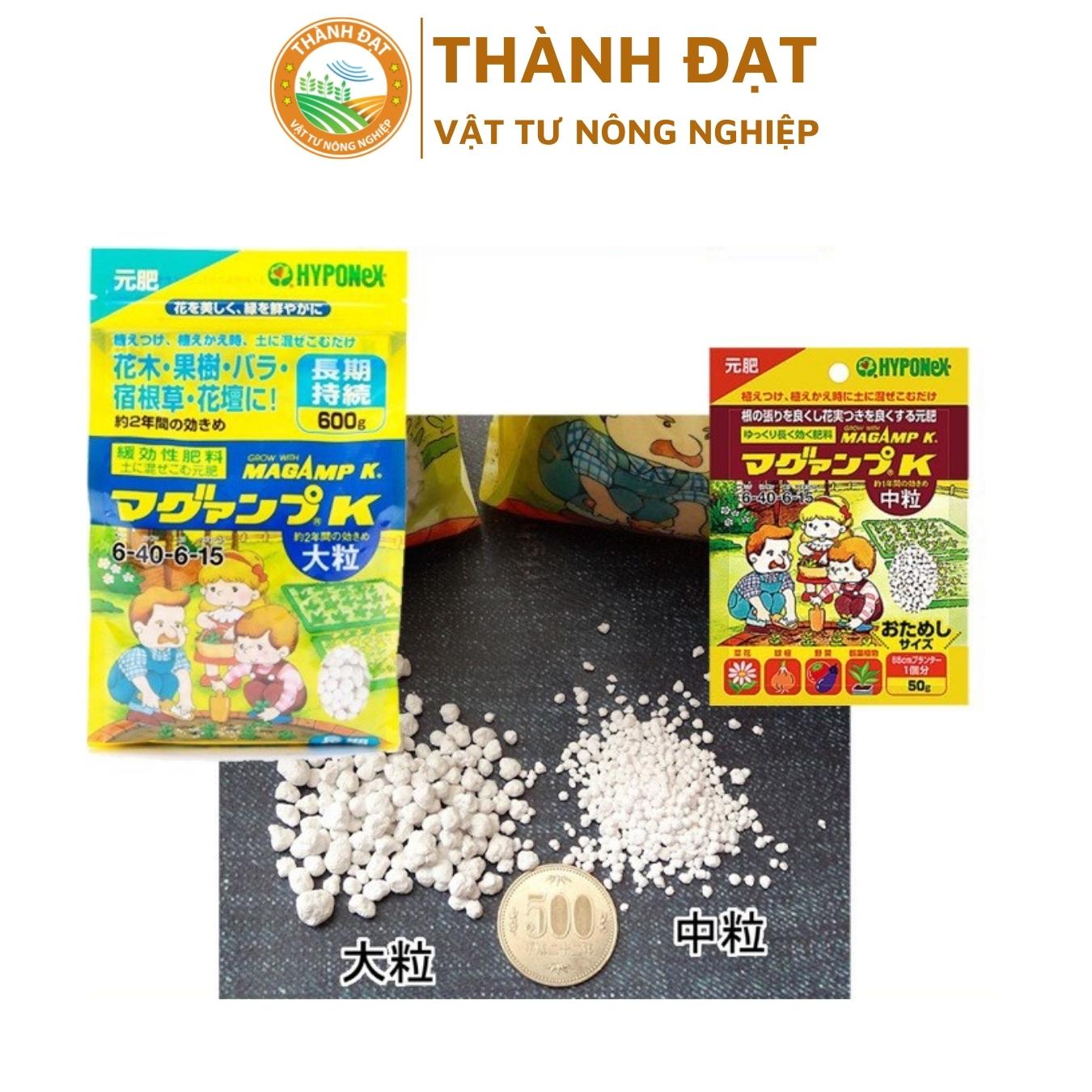 Phân tan chậm Nhật, Hyponex, Magamp K 6-40-6-15, bao 600gr giúp rễ khoẻ, hoa nhiều, bông to, đậu quả tốt