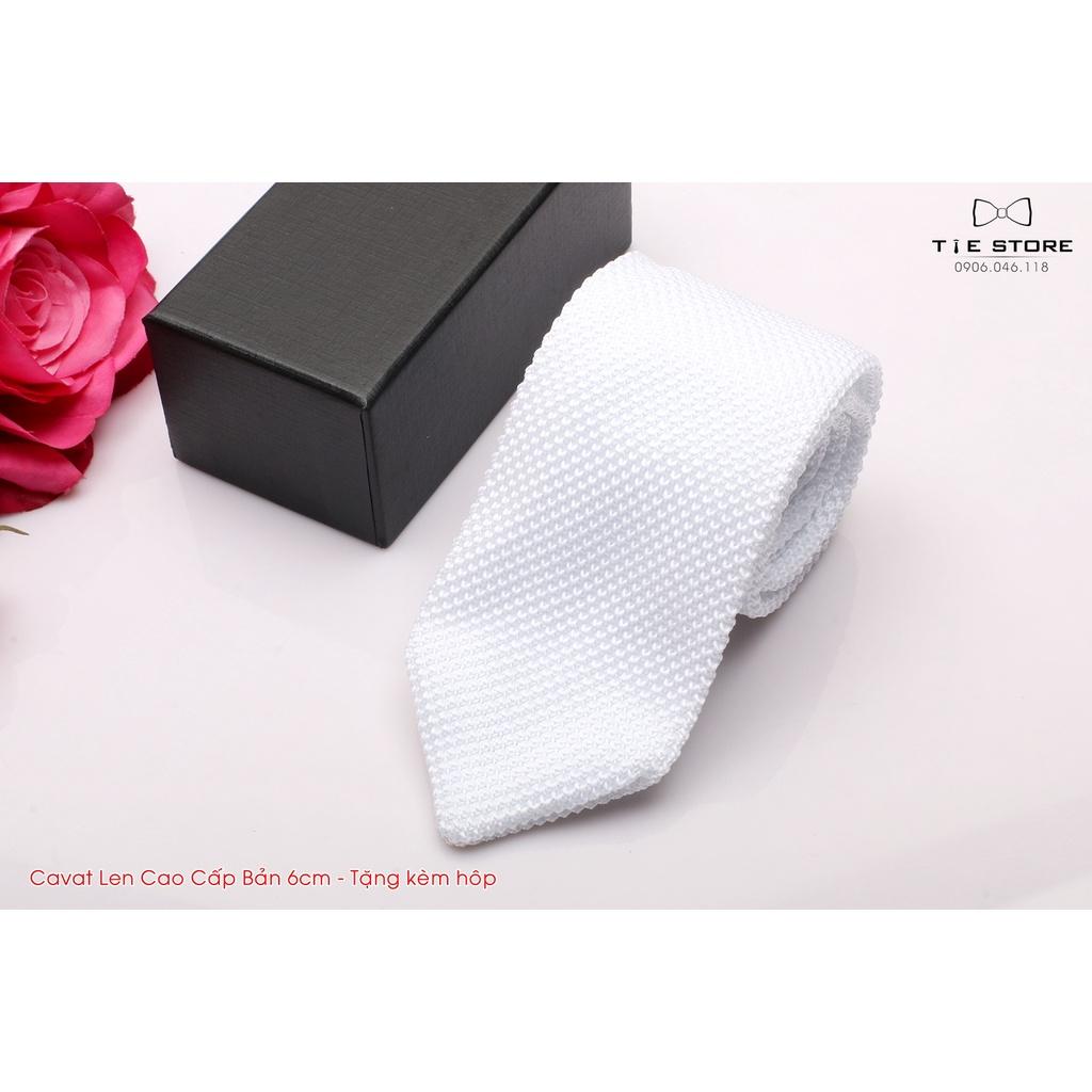 Cà Vạt Len Cao Cấp Bản 6Cm - Cavat Tự Thắt Kèm hộp Đủ Mẫu