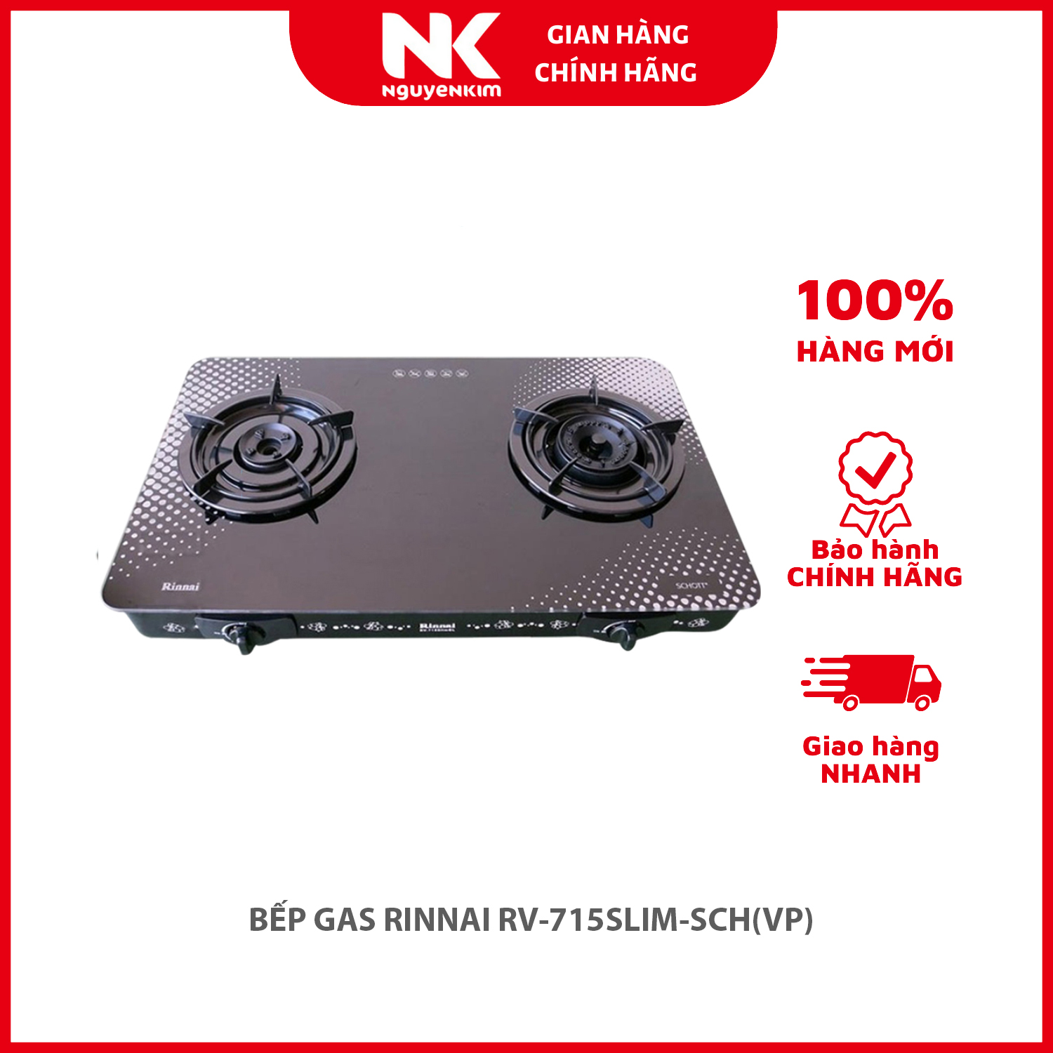 BẾP GAS RINNAI RV-715SLIM-SCH(VP) - Hàng chính hãng