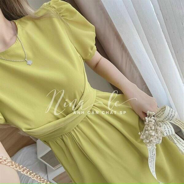 Đầm váy nữ cổ tròn họa tiết tôn dáng 3 màu sang trọng dự tiệc dạo phố đi chơi Hàn Quốc