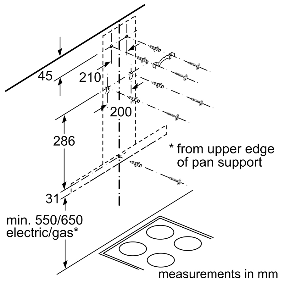 Máy hút mùi hiệu Bosch DWB97DM50B - Hàng chính hãng