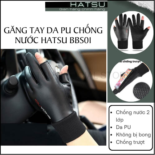 Găng tay cảm ứng, bao tay phượt du lịch dã ngoại Hatsu BBS01 chống trơn trượt mêm êm tay - Căt 2 ngon