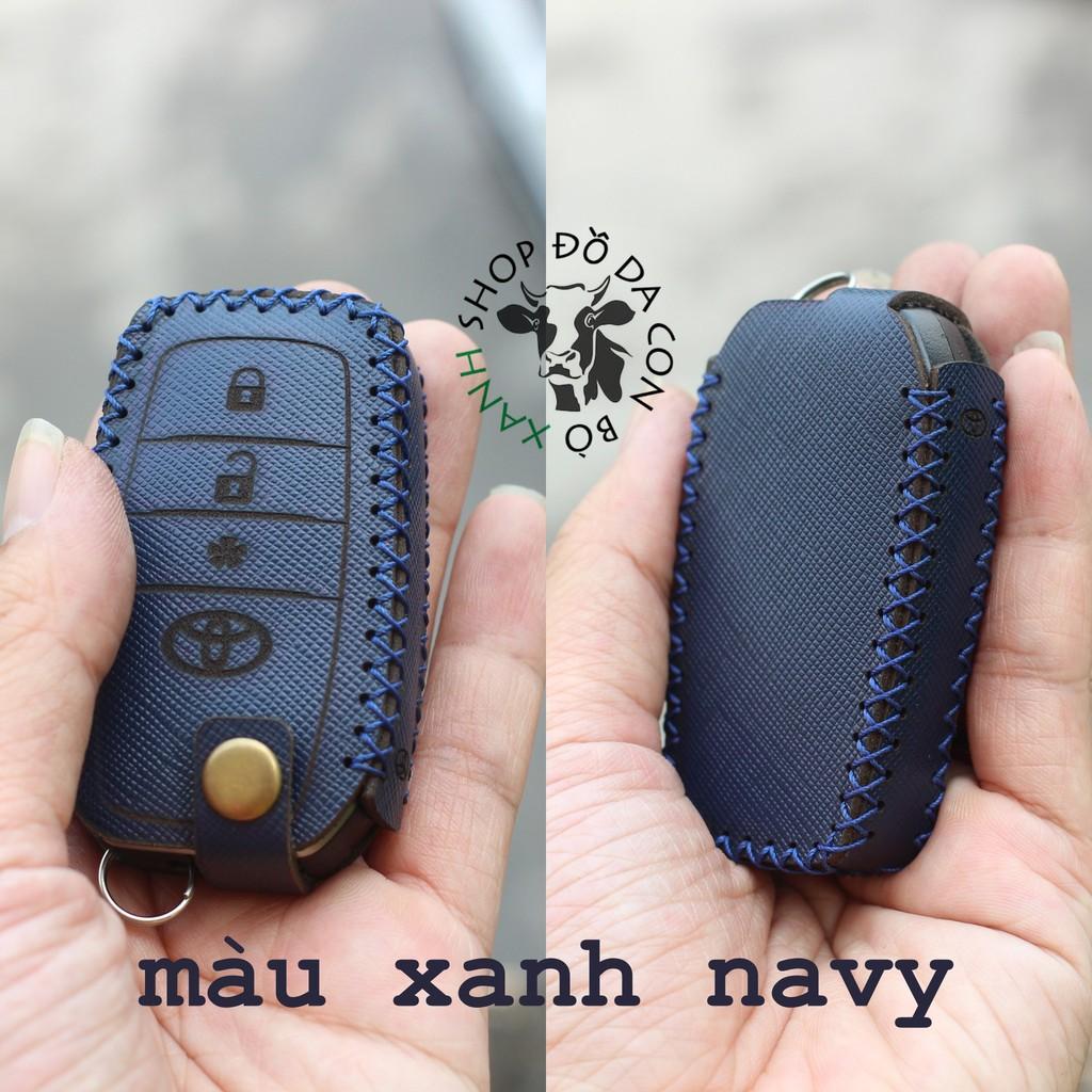 Bao da dành cho chìa khoá toyota Hilux, Innova, Prado, Camry, Fortuner, Rav 4 handmade da thật 009