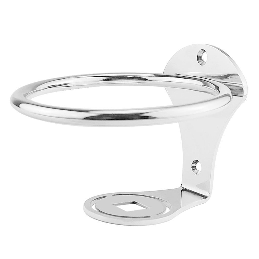 2x Adjustable Folding White Drink Cup Holder - Boat/Marine//4x4/RV