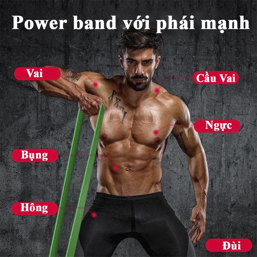 Dây kháng lực Power Band đa năng, hỗ trợ luyện tập thể dục, tiện lợi tại nhà, văn phòng TOPBODY - T1 - DKHAL01