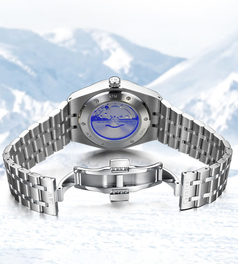 Đồng hồ nam chính hãng IW Carnival IW758G-1 ,Kính sapphire,chống xước,Chống nước30m,BH24 tháng,Máy điện tử(pin),dây da