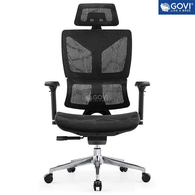 Ghế công thái học Ergonomic GOVI Plato PL11 - Tựa đầu điều chỉnh độ cao, tựa tay 3D nâng hạ, mâm ghế ngả 90-135 độ