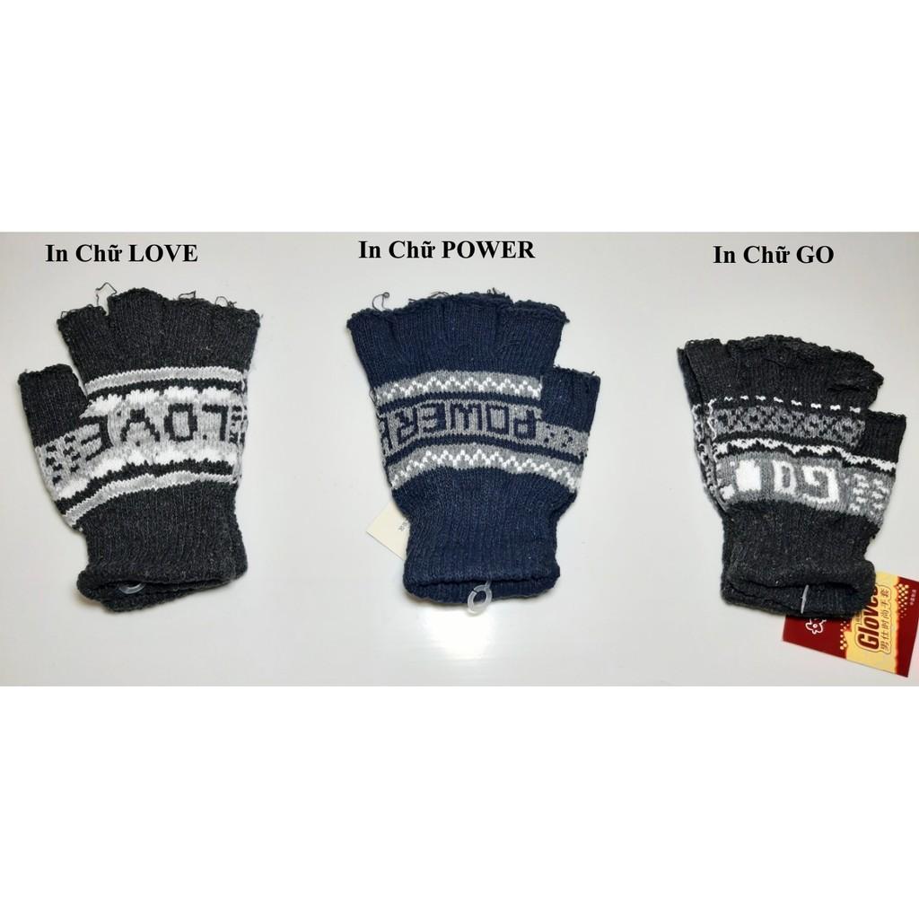 GĂNG TAY LEN NAM NỮ Giữ ẩm Chống nắng Cụt ngón Gloves