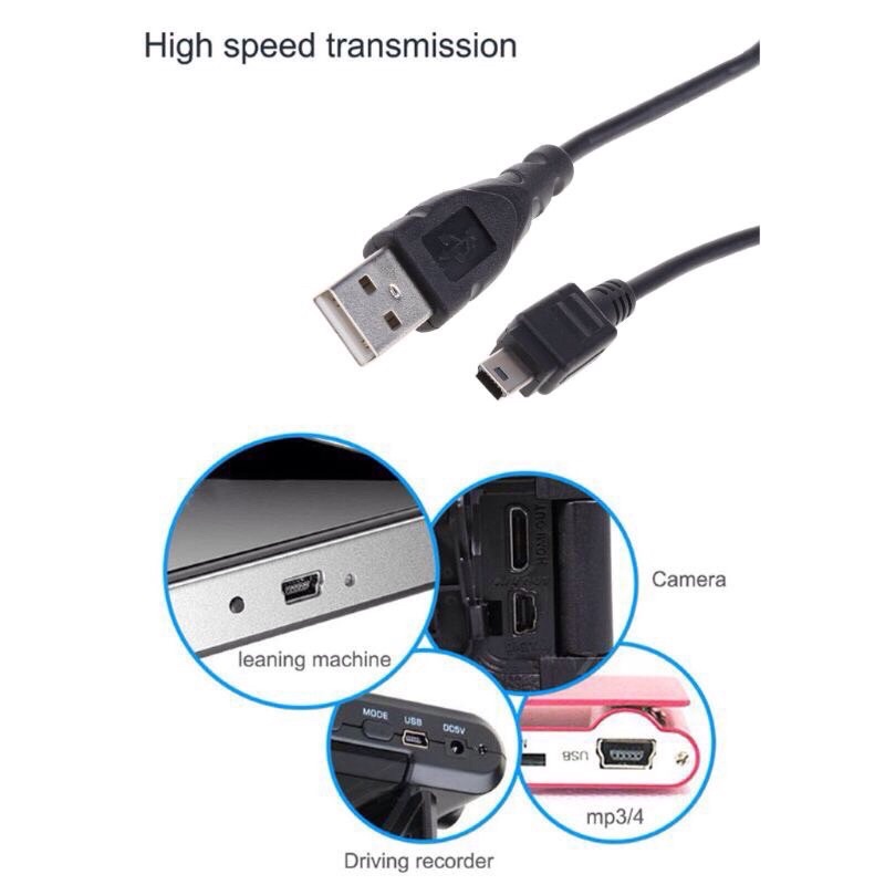 Cáp mini USB sang USB 2.0 Dài 0.4m Hàng Nhập Khẩu