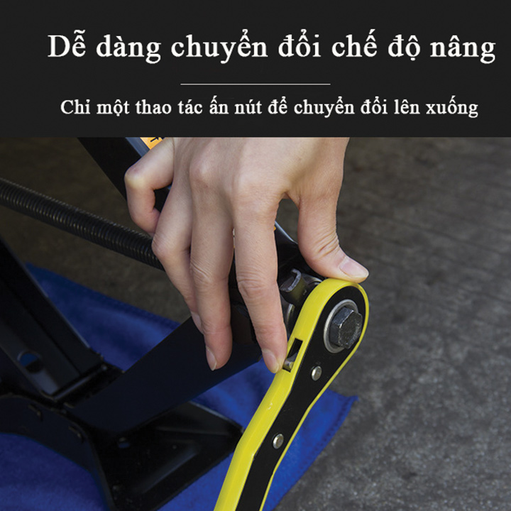 Bộ kích nâng gầm ô tô, xe hơi, SUV 2.5 tấn nhỏ gọn, thay thế lốp xe khẩn cấp mọi nơi