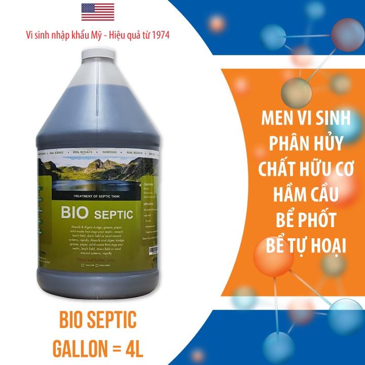 Hàng Mỹ - Vi Sinh Xử Lý Hầm Cầu, Bể Phốt, Tự Hoại - Bio Septic - Chai Gallon = 3,785 Lít