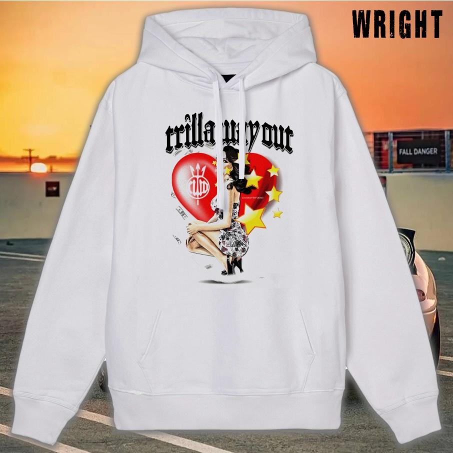 Áo hoodie wright love heart rrilla way out unisex