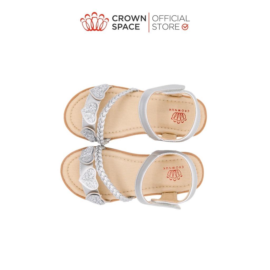 Sandal Đi Học Dành Cho Bé Gái Crown Space Cao Cấp CRUK7036 Size 24 đến 29