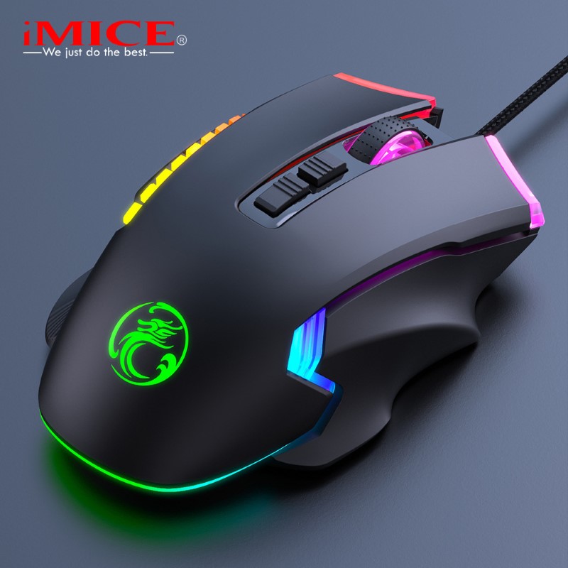 Chuột Led RGB gaming T70 7200dpi công thái học chống mỏi cổ tay Cho máy tính laptop hàng nhập khẩu