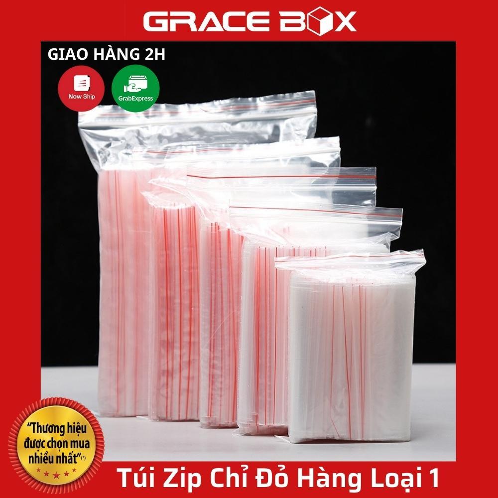 100gram Túi Zip Chỉ Đỏ (Zip lock, Zip PE) Hàng Loại 1