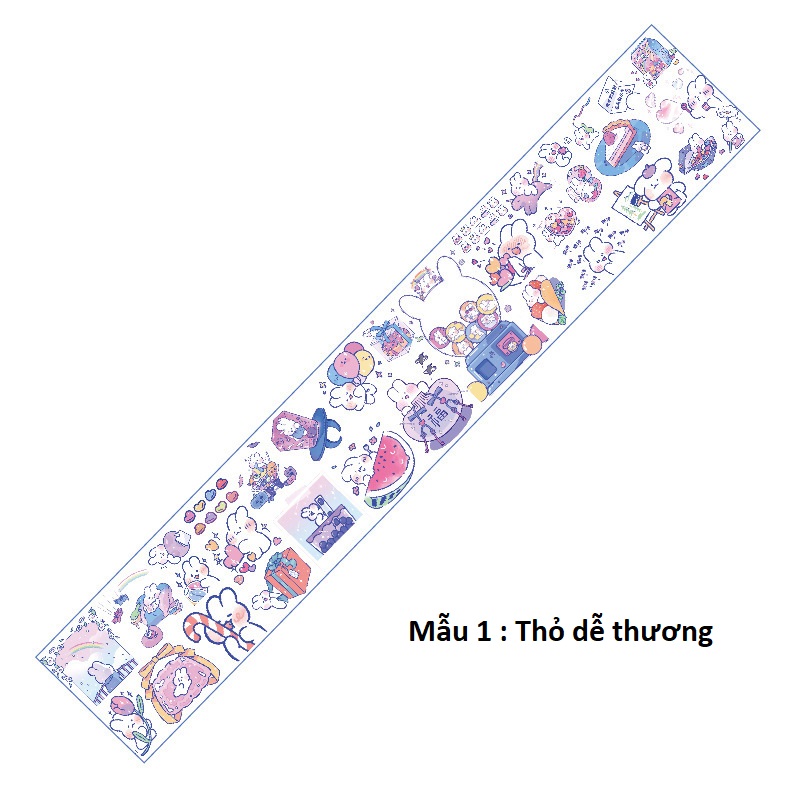 Miếng Sticker loại xịn cỡ lớn Laluna hoạt tiết xinh yêu - A14