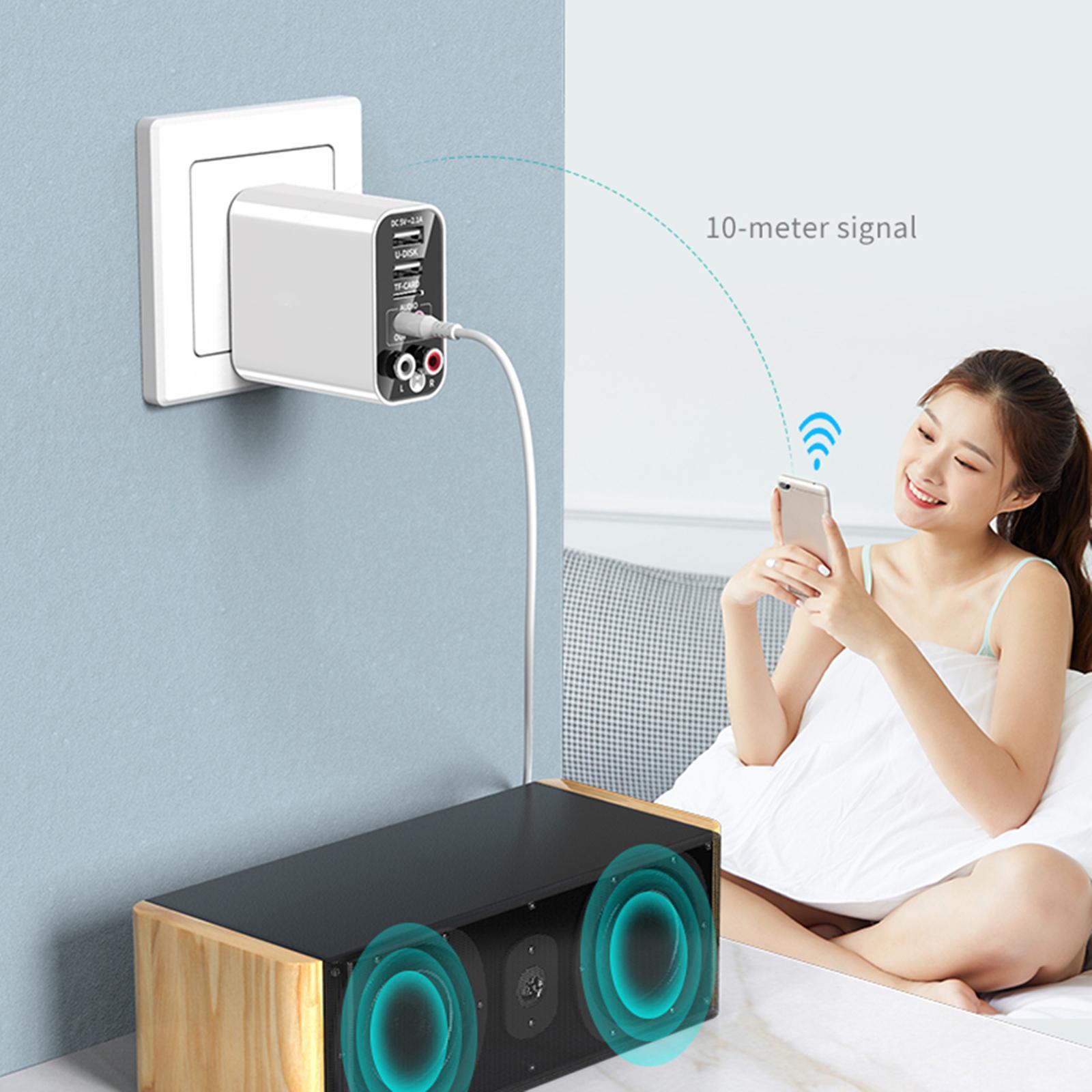 Bluetooth Adapter Receiver Transmitter Kit US Plug, APP + Infrared Remote Control