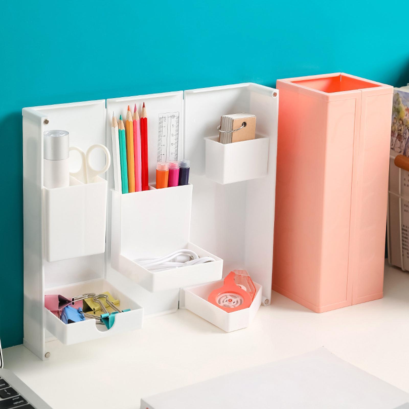 Foldable Pencil Organizer Stationery Container for Office Desktop Home
