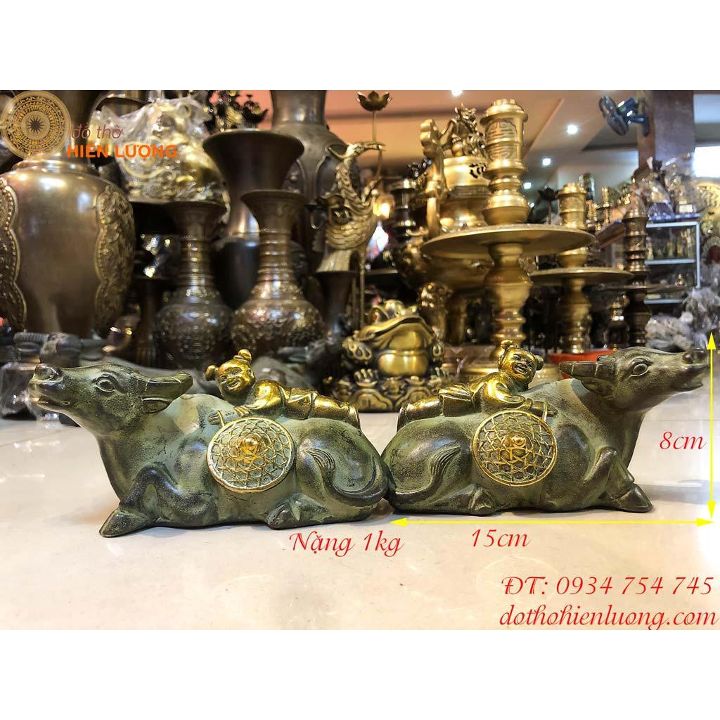 Đôi Tượng Trẻ Cưỡi Trâu Nằm