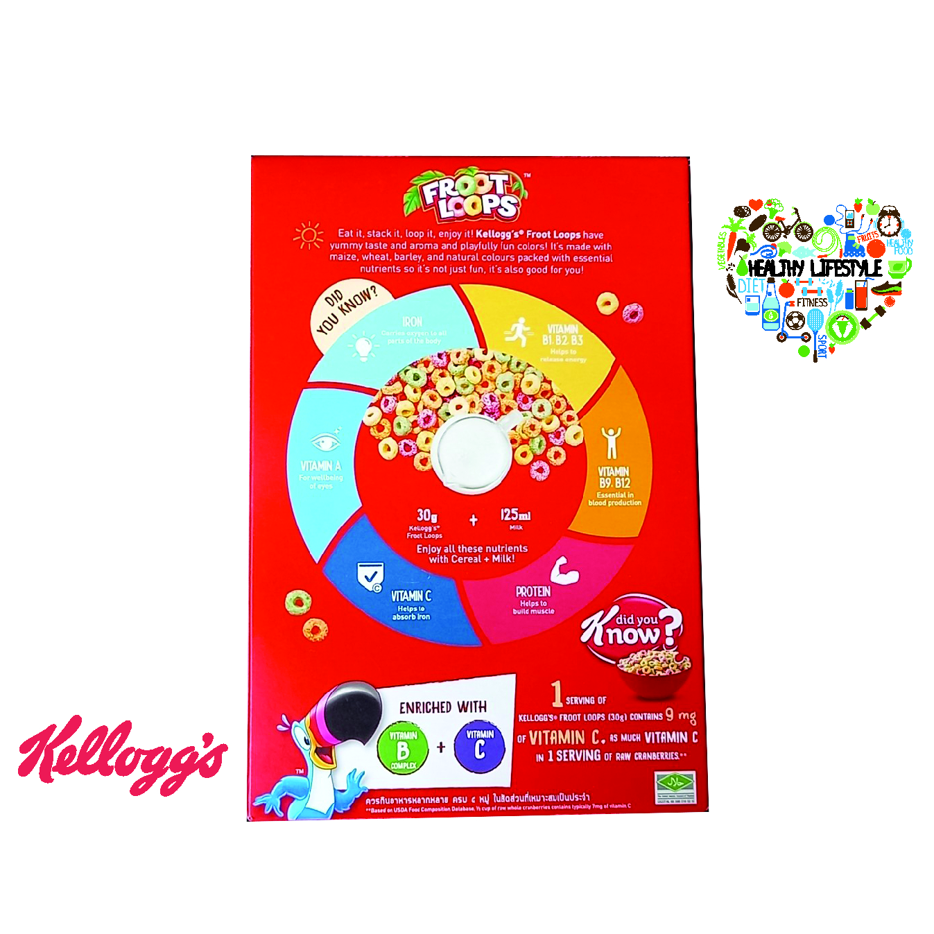 Ngũ Cốc Dinh Dưỡng Kellogg's Froot Loops (8852756303049)