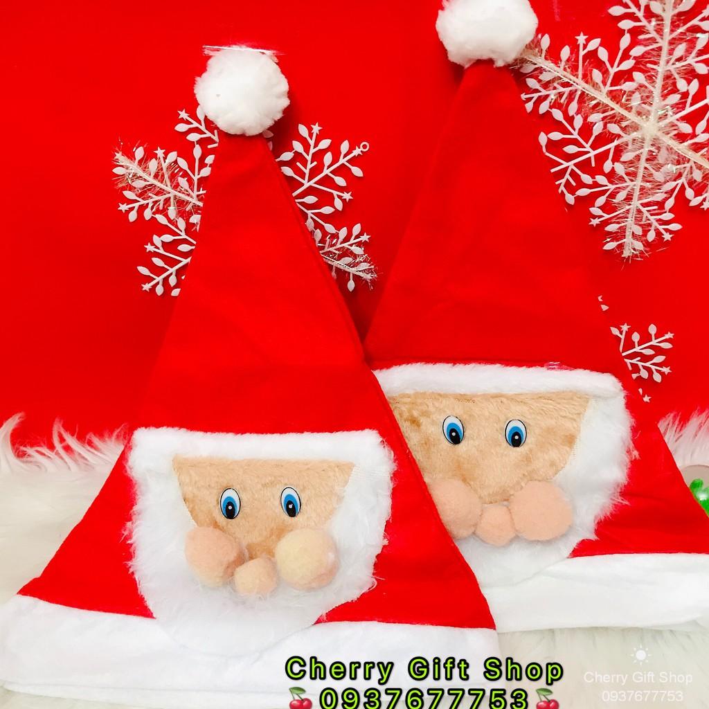 Nón Noel Vải Nhung Cao Cấp Ông Già Noel - Ảnh Shop Chụp