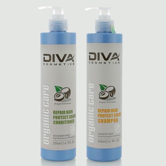 Combo Bộ dầu gội xả phục hồi giữ màu Diva 500ml