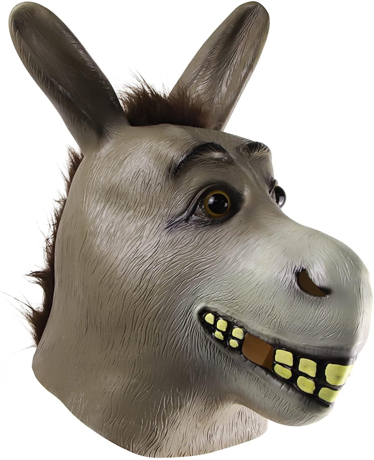 Mặt nạ Donkey Mặt nạ động vật Tiệc cosplay Mặt nạ cao su cho các phụ kiện tiệc Halloween