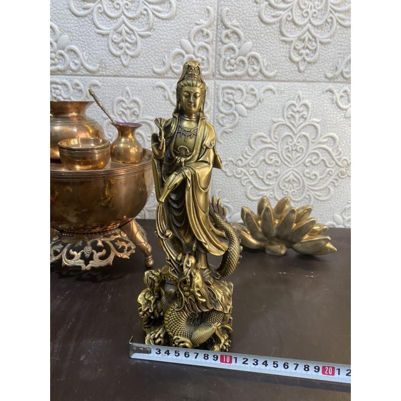 Tượng đồng quan âm đứng rồng