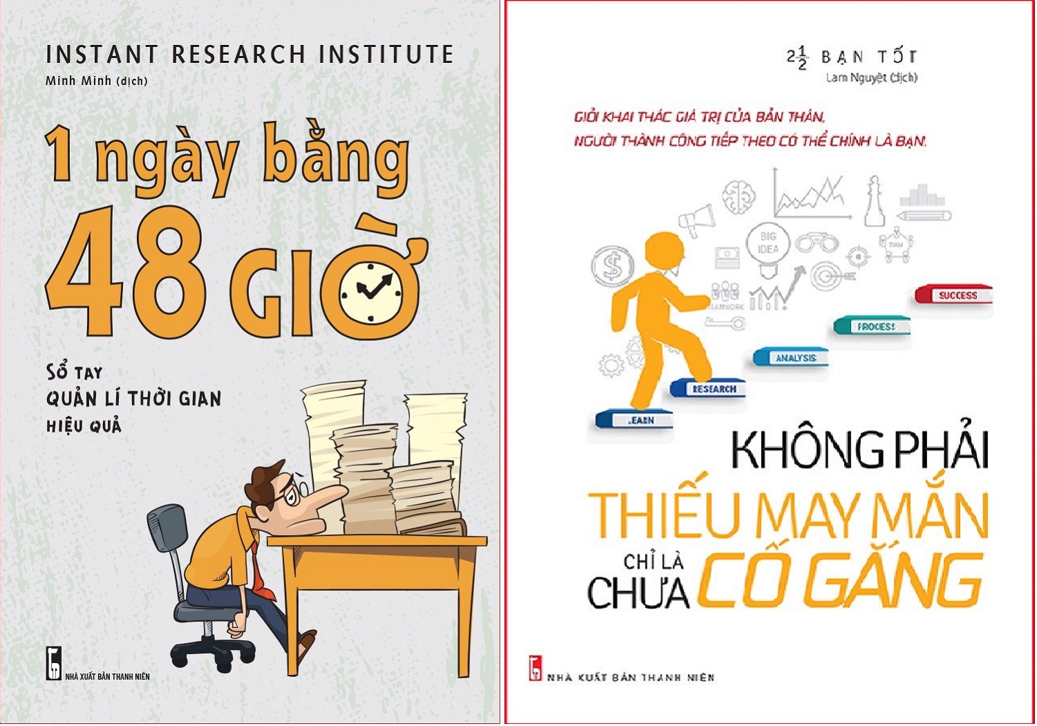 Combo Sách - Không Phải Thiếu May Mắn, Chỉ Là Chưa Cố Gắng + 1 Ngày Bằng 48 Giờ: Sổ Tay Quản Lí Thời Gian Hiệu Quả
