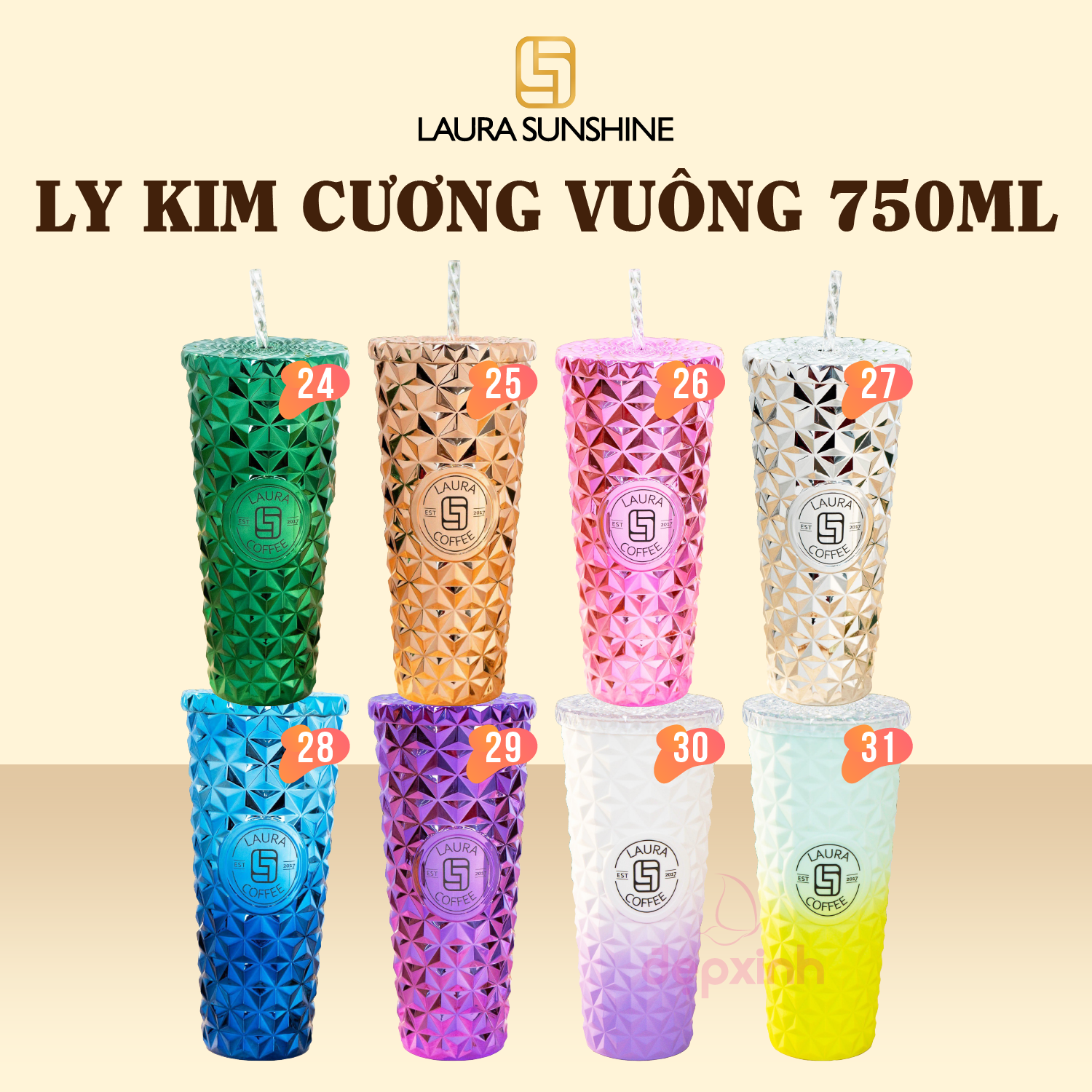 [Tặng Quà] Combo 15 Hộp cà phê hòa tan cao cấp Laura Coffee Nhật Kim Anh (15 hộp x 10 gói)